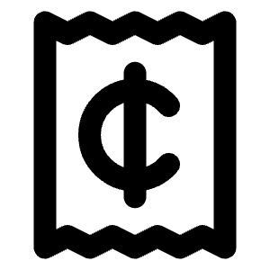 Receipt Cent Icon from Lucide Line Set