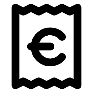 Receipt Euro Icon from Lucide Line Set