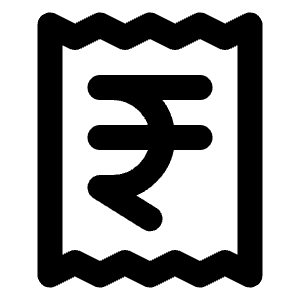 Receipt Indian Rupee Icon from Lucide Line Set