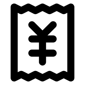 Receipt Japanese Yen Icon from Lucide Line Set