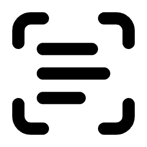 Scan Text Icon from Lucide Line Set