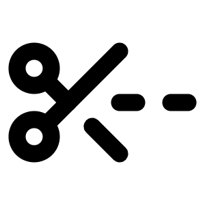 Scissors Line Dashed Icon from Lucide Line Set