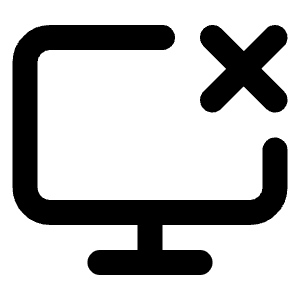 Screen Share Off Icon from Lucide Line Set