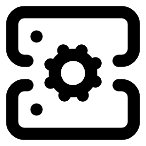 Server Cog Icon from Lucide Line Set
