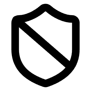 Shield Ban Icon from Lucide Line Set