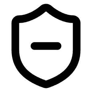 Shield Minus Icon from Lucide Line Set