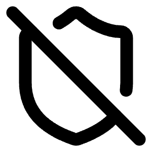 Shield Off Icon from Lucide Line Set