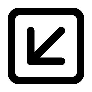 Square Arrow Down Left Icon from Lucide Line Set