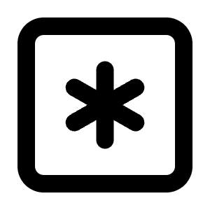 Square Asterisk Icon from Lucide Line Set