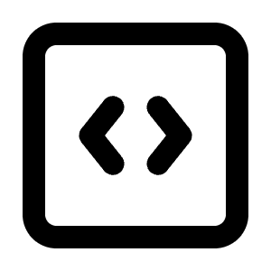 Square Code Icon from Lucide Line Set