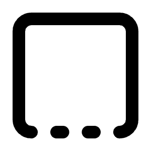 Square Dashed Bottom Icon from Lucide Line Set