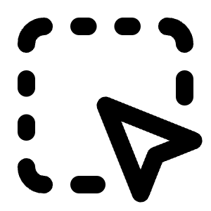 Square Dashed Mouse Pointer Icon from Lucide Line Set