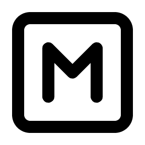 Square M Icon from Lucide Line Set