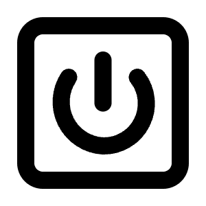 Square Power Icon from Lucide Line Set