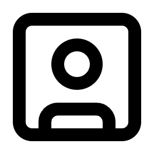 Square User Icon from Lucide Line Set