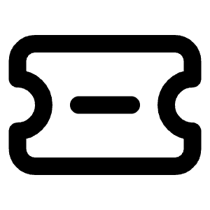 Ticket Minus Icon from Lucide Line Set