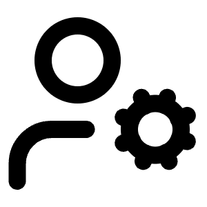 User Cog Icon from Lucide Line Set | Free Download as SVG Vector and Transparent PNG | Streamline icons