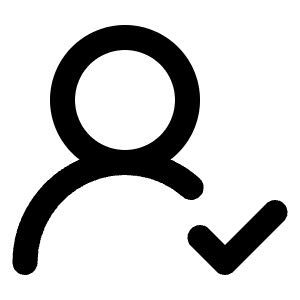 User Round Check Icon from Lucide Line Set
