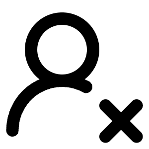 User Round X Icon from Lucide Line Set