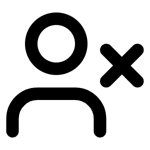 User X Icon from Lucide Line Set