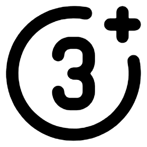 3 Plus Icon from Unicons Line Set