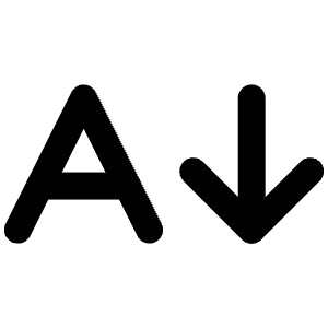 A Arrow Down Icon from Lucide Line Set