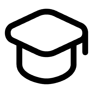 Academic Hat Icon from Mynaui Line Set