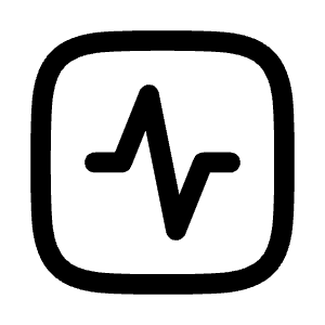 Activity Square Icon from Mynaui Line Set
