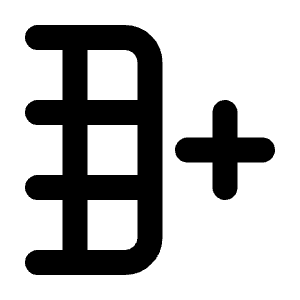 Add Column Line Icon from Majesticons Line Set