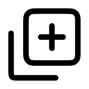 Add Queue Icon from Mynaui Line Set