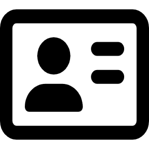 Address Card Icon from Font Awesome Regular Set