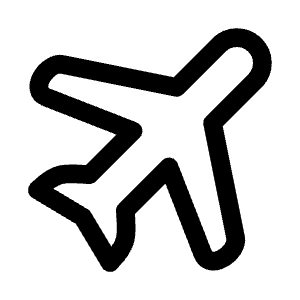 Aeroplane Icon from Mynaui Line Set