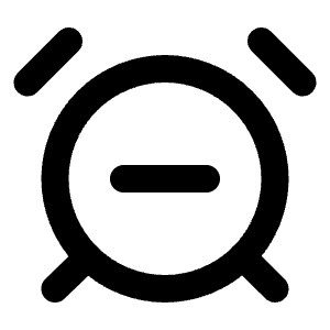Alarm Clock Minus Icon from Lucide Line Set