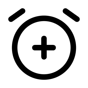 Alarm Plus Icon from Mynaui Line Set