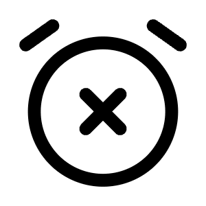 Alarm X Icon from Mynaui Line Set