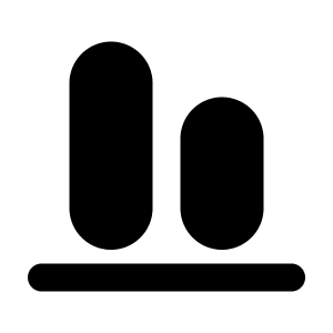 Align Bottom Icon from Majesticons Solid Set