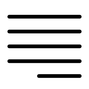 Align Right Justify Icon from Unicons Thinline Set
