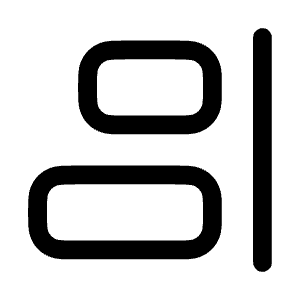 Align Right Icon from Mynaui Line Set