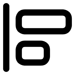 Align Start Vertical Icon from Lucide Line Set