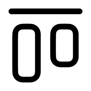Align Top Icon from Mynaui Line Set