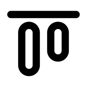 Align Top Line Icon from Majesticons Line Set