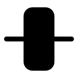 Align Vertical Centers Icon from Iconoir Solid Set