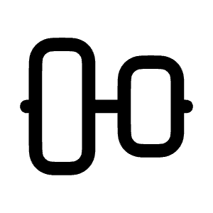 Align Vertical Icon from Mynaui Line Set