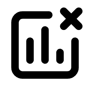 Analytics Delete Line Icon from Majesticons Line Set