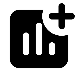 Analytics Plus Icon from Majesticons Solid Set