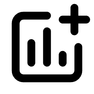 Analytics Plus Line Icon from Majesticons Line Set