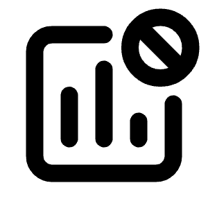 Analytics Restricted Line Icon from Majesticons Line Set