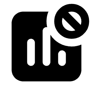 Analytics Restricted Icon from Majesticons Solid Set