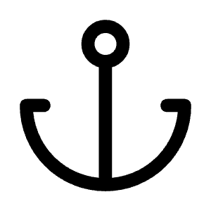 Anchor Icon from Mynaui Line Set