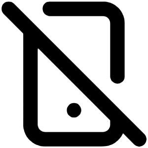 Android Phone Slash Icon from Unicons Line Set